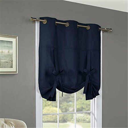 COMMONWEALTH HOME FASHIONS Commonwealth Home Fashion 63 in. Thermalogic Weathermate Insulated Grommet Tie-Up Panel, Navy 71033-221-63-609